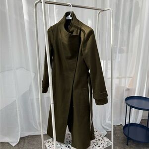 ASOS Olive Green Wool Blend Coat